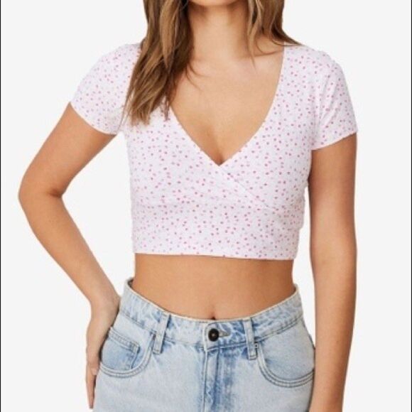 NWT Cotton On Wrap Crop Top Size Small - Picture 4 of 4